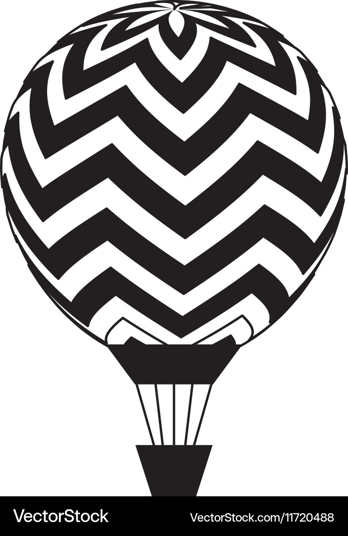 Ballonluft heiße Reise vektorbild