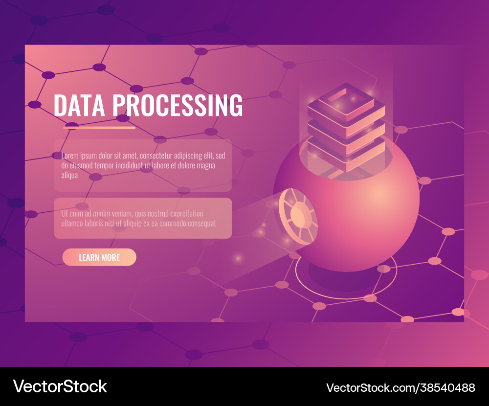 Big data processing concept abstract futuristic Big data processing concept abstract futuristic vector image
