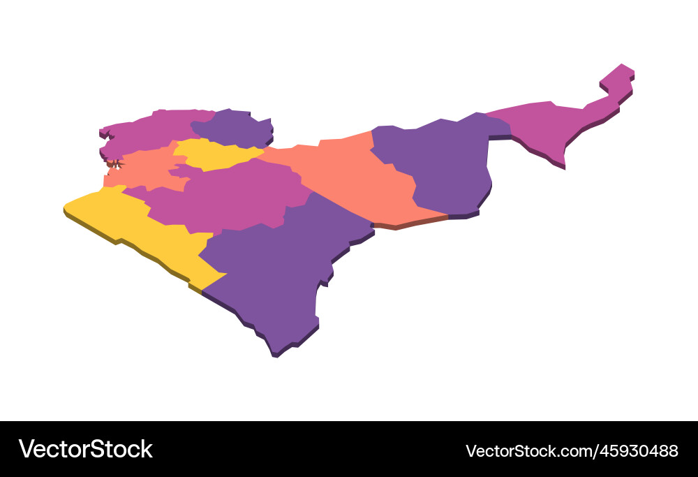 Cameroon political map of administrative divisions Cameroon political map of administrative divisions vector image