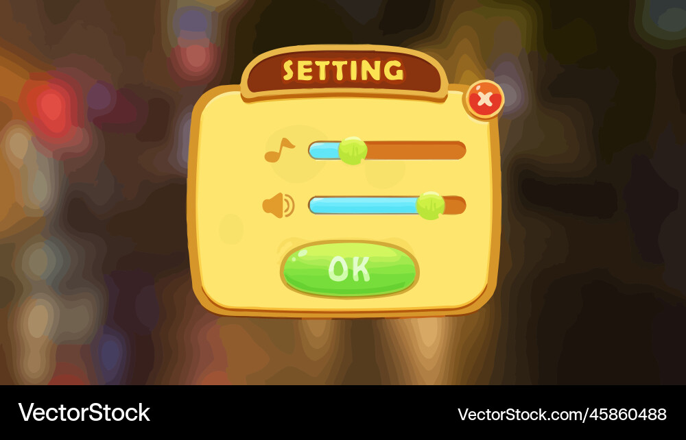 Complete set of level button game ui pop-up icon Vector Image