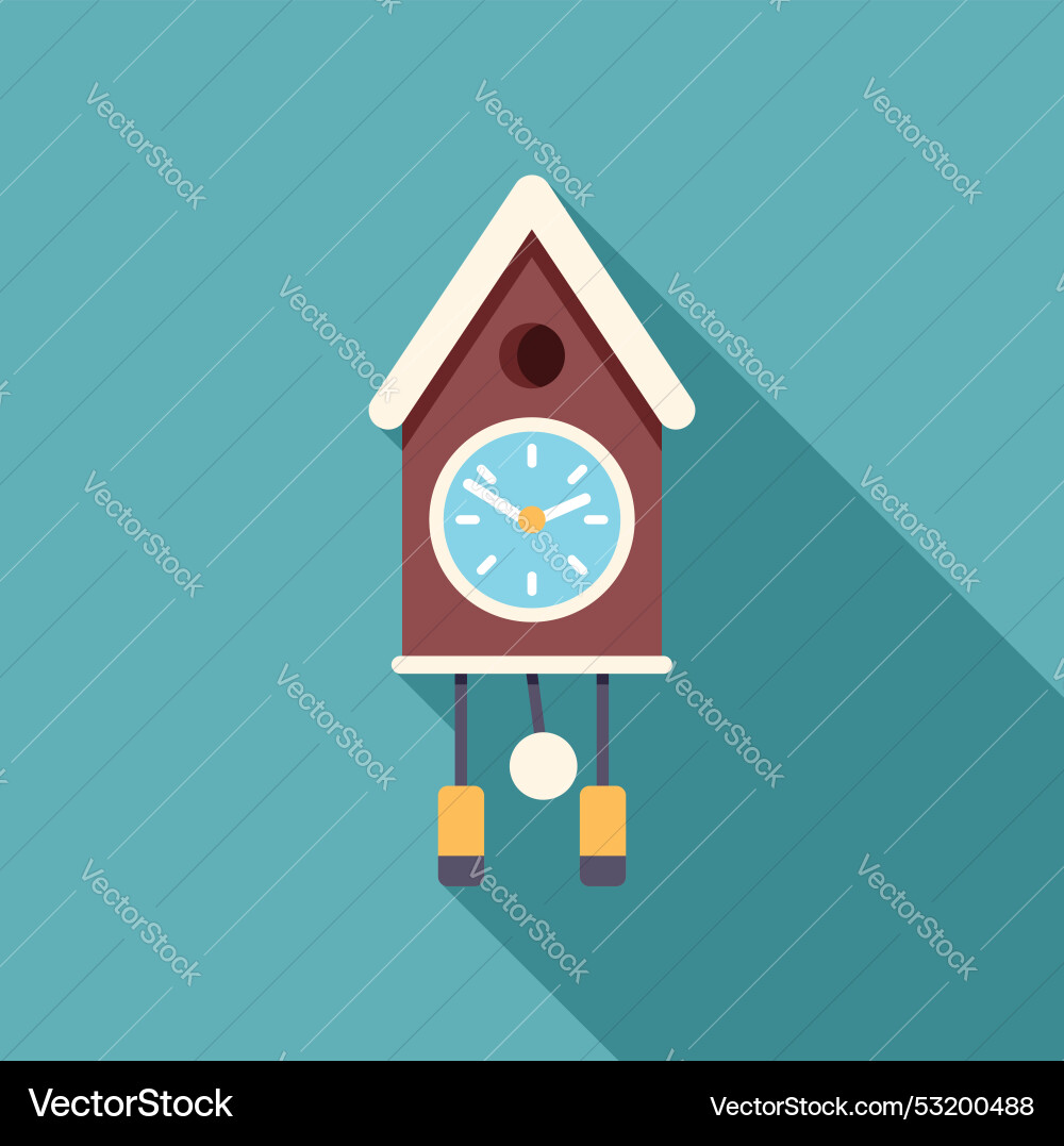 Cuckoo clock striking showing time passing quickly vector image