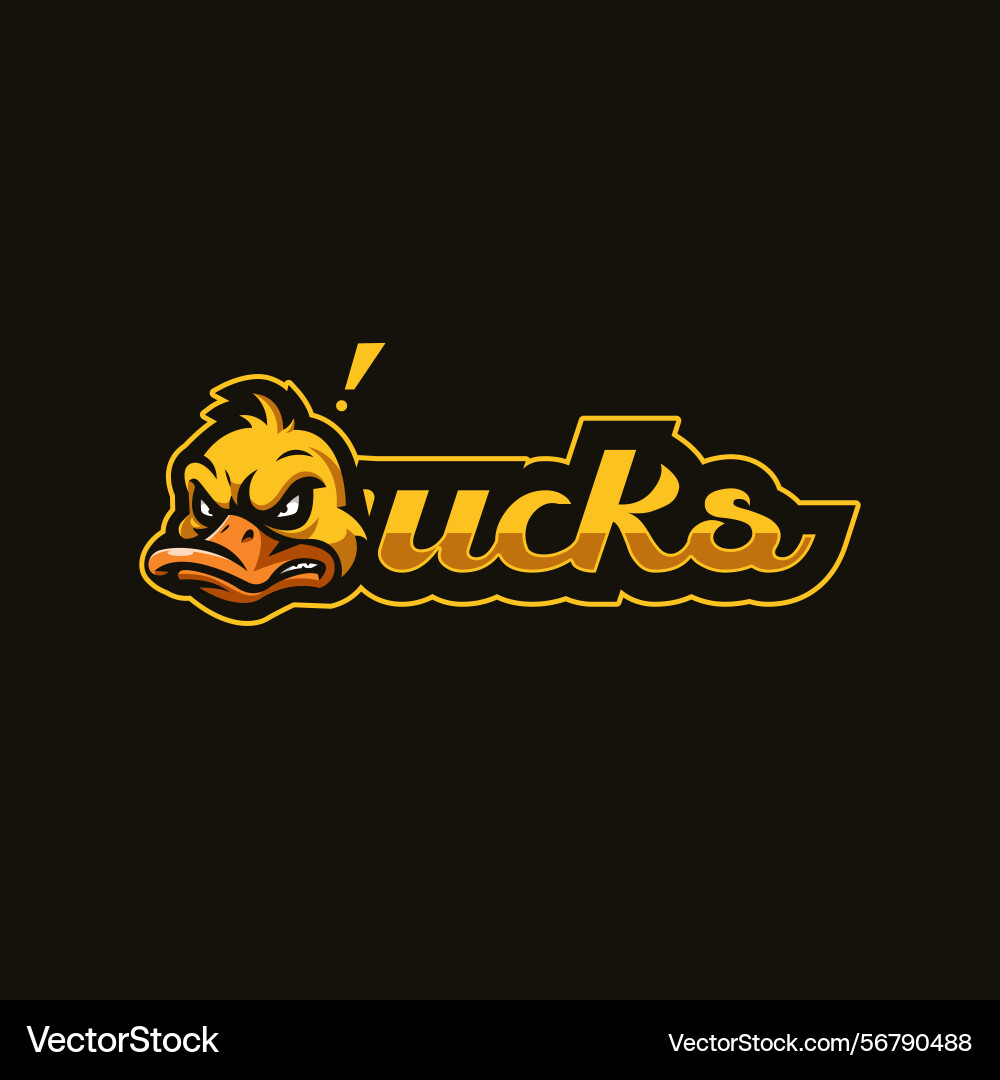 Duck head mascot logo Duck head mascot logo Vector Image