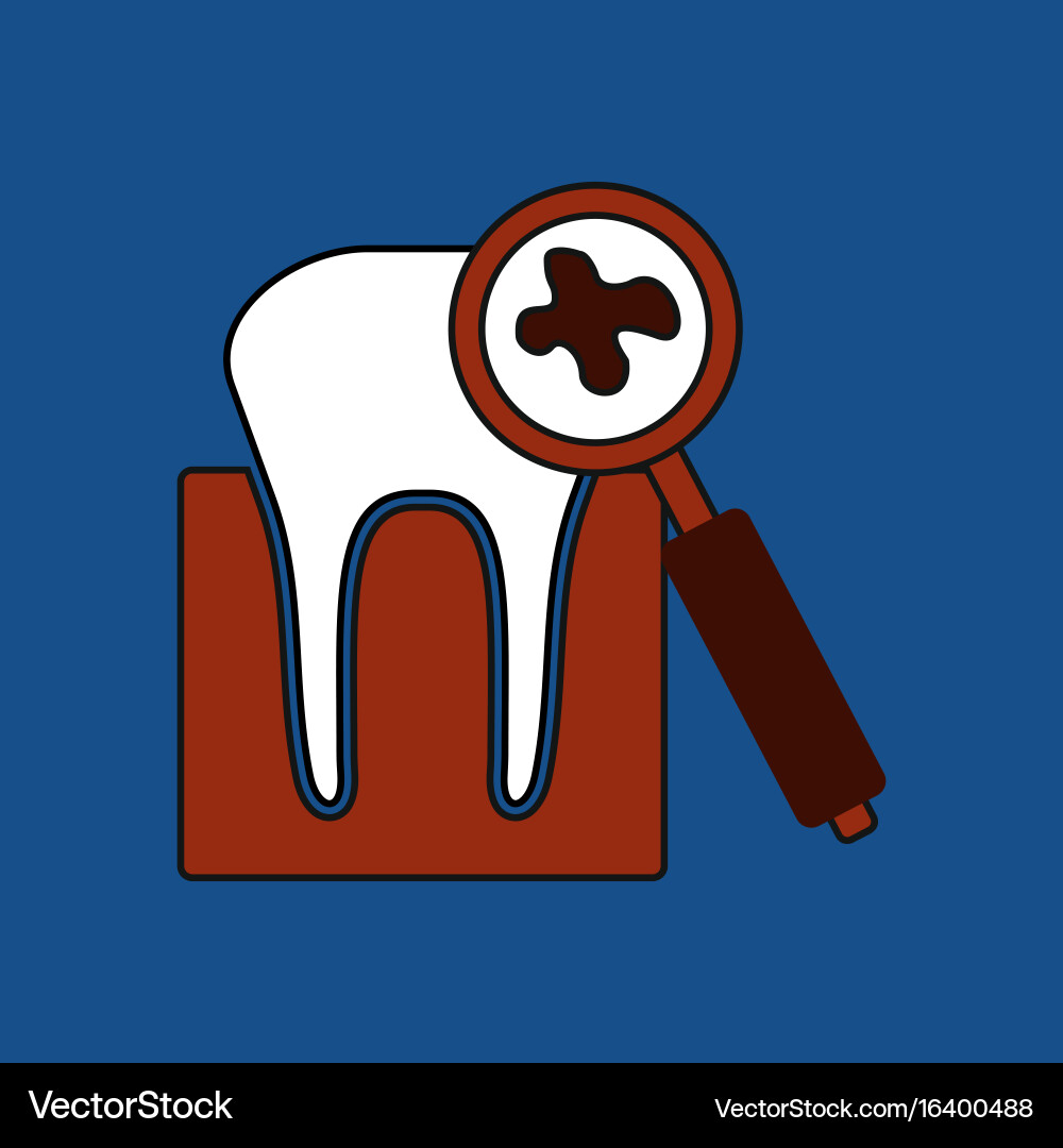 Flat icon design collection tooth Vector Image