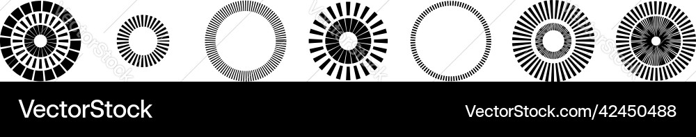 Geometric circle element with dashed lines Geometric circle element with dashed lines Vector Image