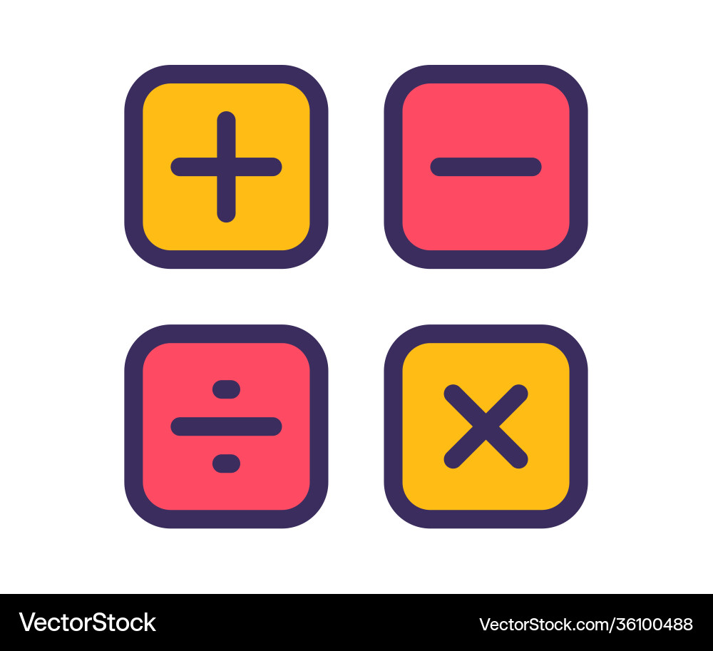Math calculate accounting single isolated icon Math calculate accounting single isolated icon vector image