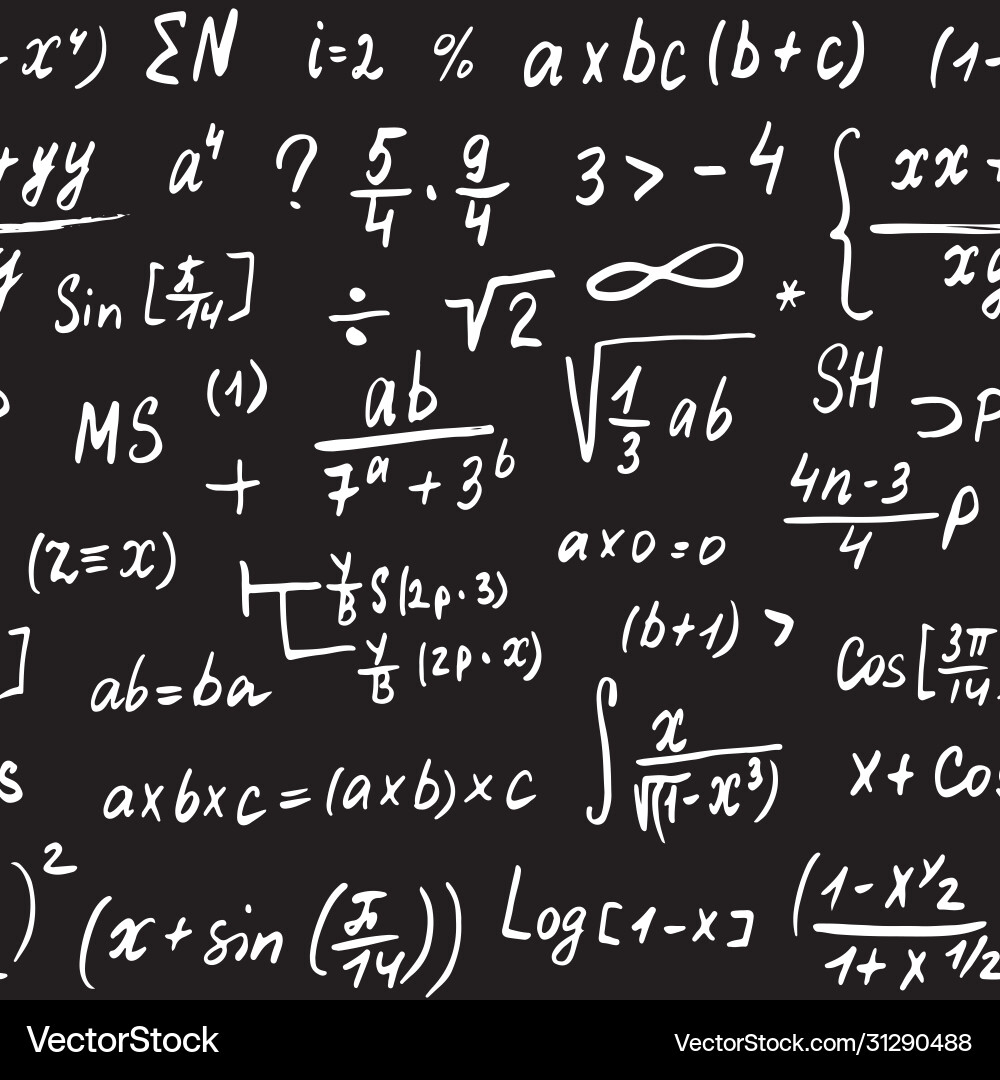 Math Formulas Hand Drawn Pattern vector image