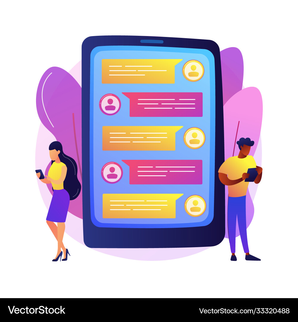 Messaging application abstract concept Messaging application abstract concept Vector Image