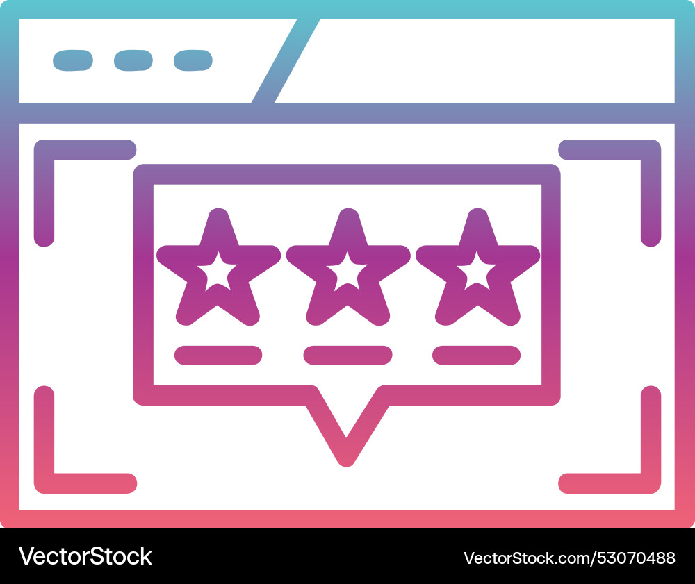 Rating line gradient design Vector Image
