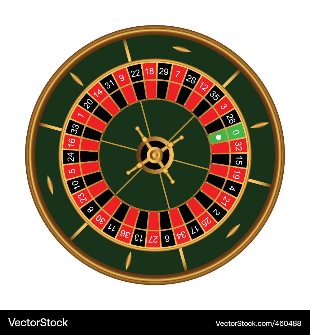 Roulette Wheel Close-Up Vektorbild