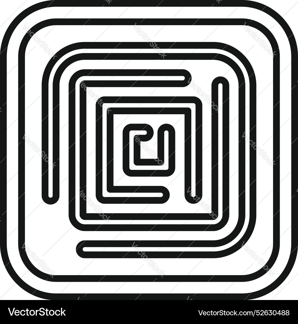 Rounded square shape creating tunnel effect Rounded square shape creating tunnel effect vector image