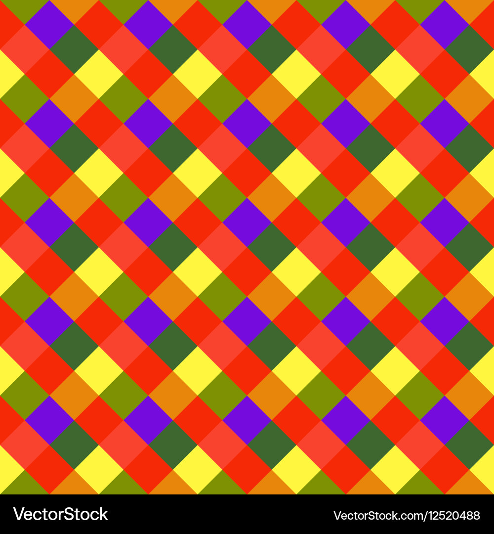 Seamless geometric checked pattern diagonal vector image