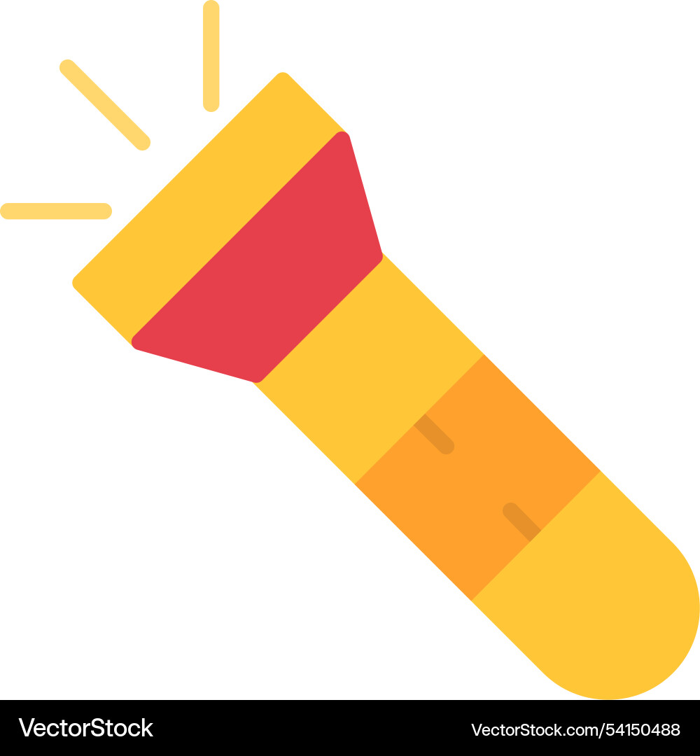 Torch flat icon design Vector Image