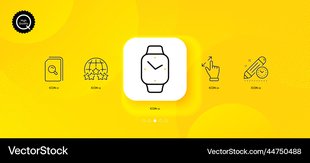 Touchscreen gesture rating stars and project Touchscreen gesture rating stars and project vector image