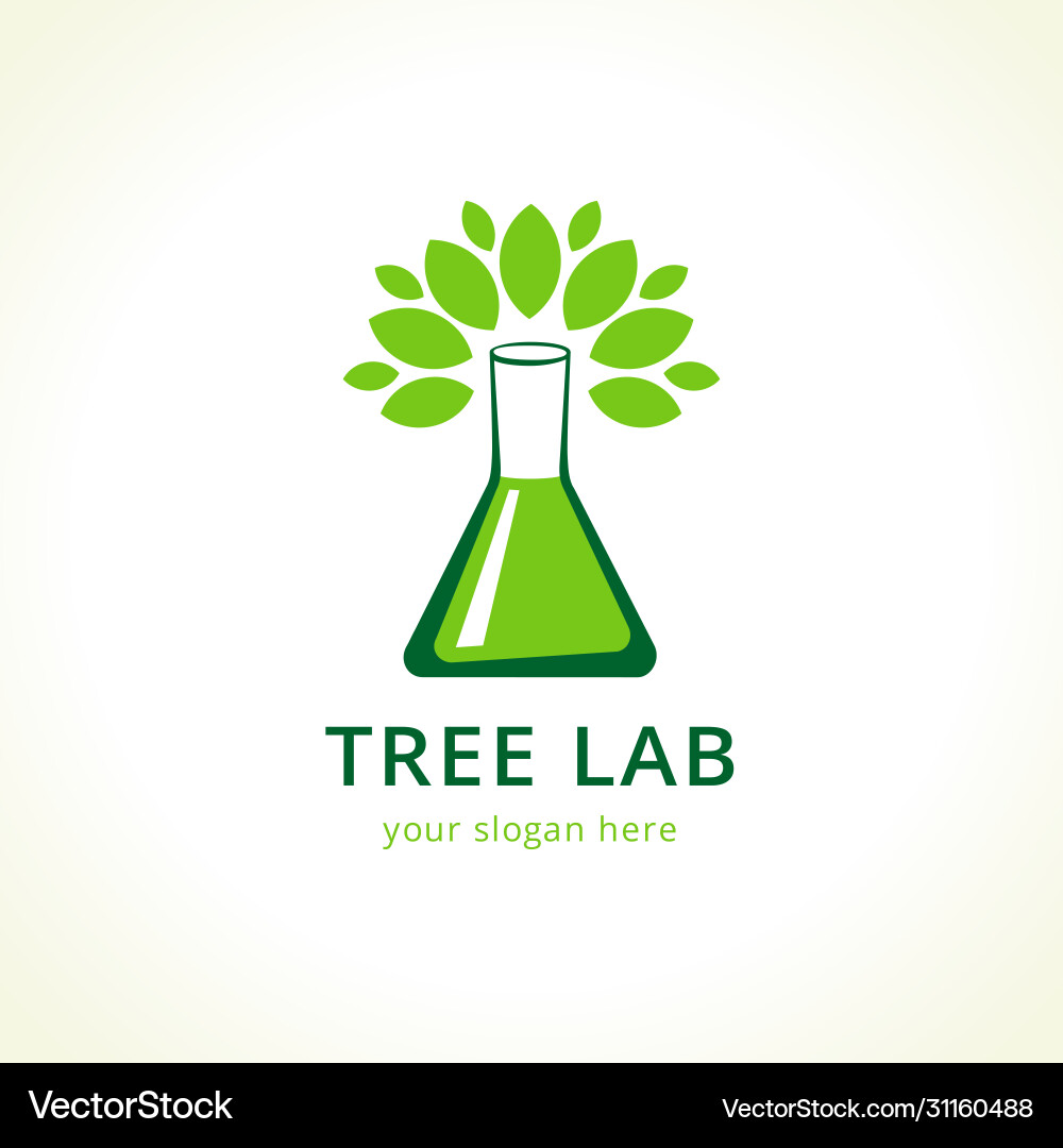 Tree lab logo Tree lab logo vector image
