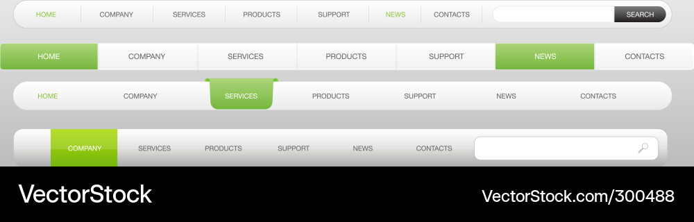 Website Menu Templates Vector Image