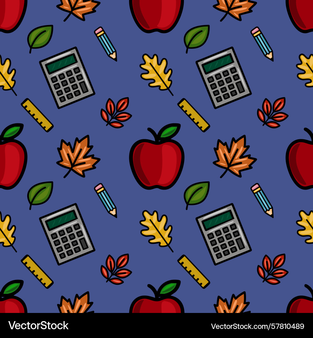 A vibrant seamless pattern featuring red apples Vector Image
