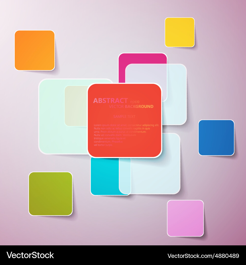 Collection of paper notes with copy space for text vector image