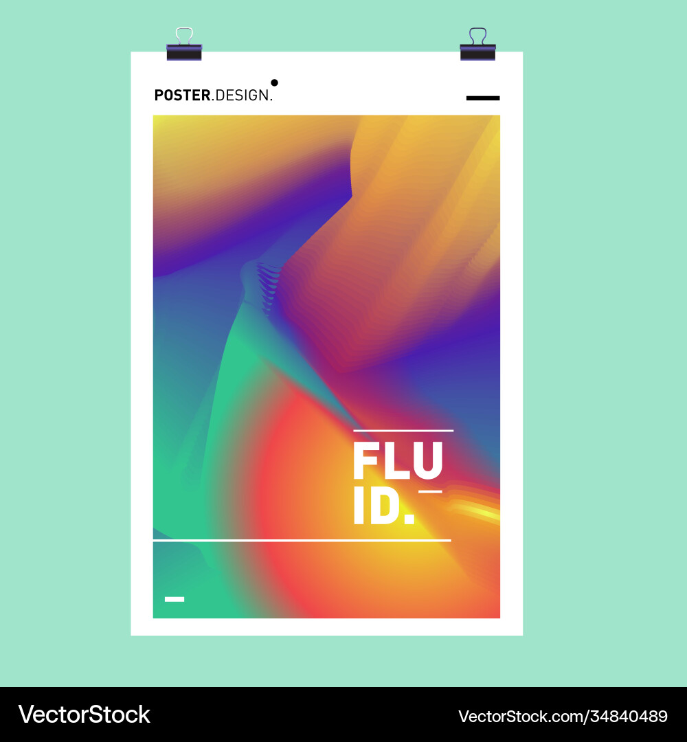 Colorful abstract fluid gradient pattern Vector Image