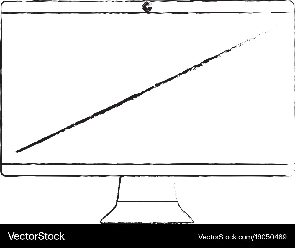 Computer display isolated icon Vector Image