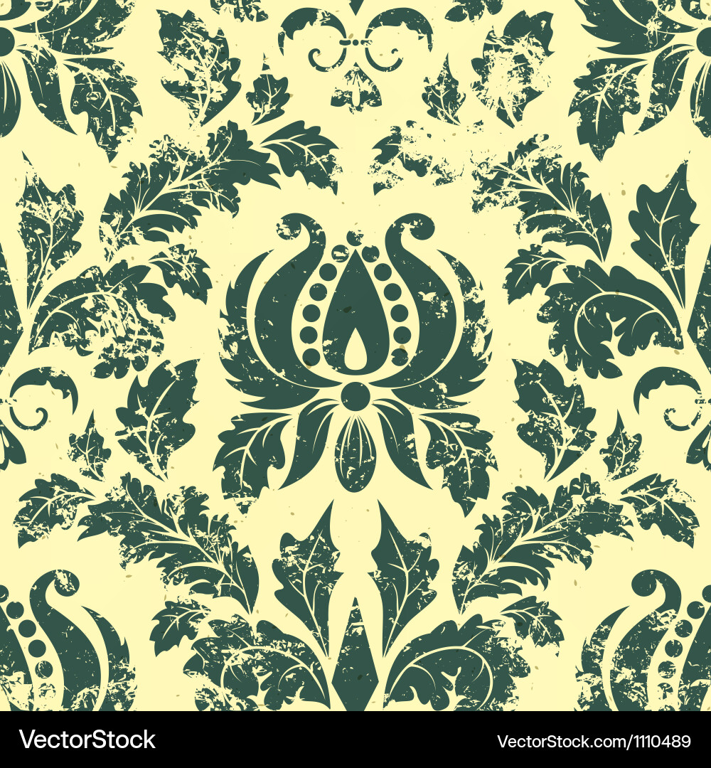 Damask Pattern Element - Vintage Vector Image