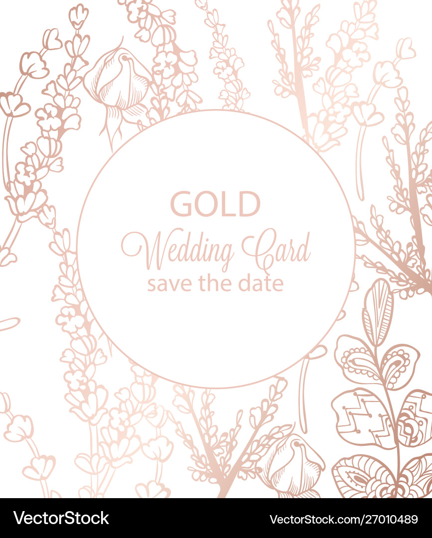 Golden Boho Kranich Blumendekoration vektorbild