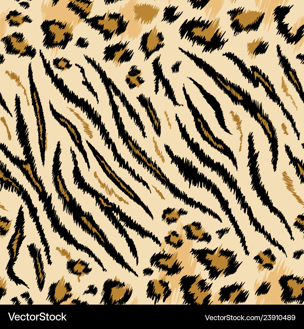 Leopard Texture Seamless Pattern vector image