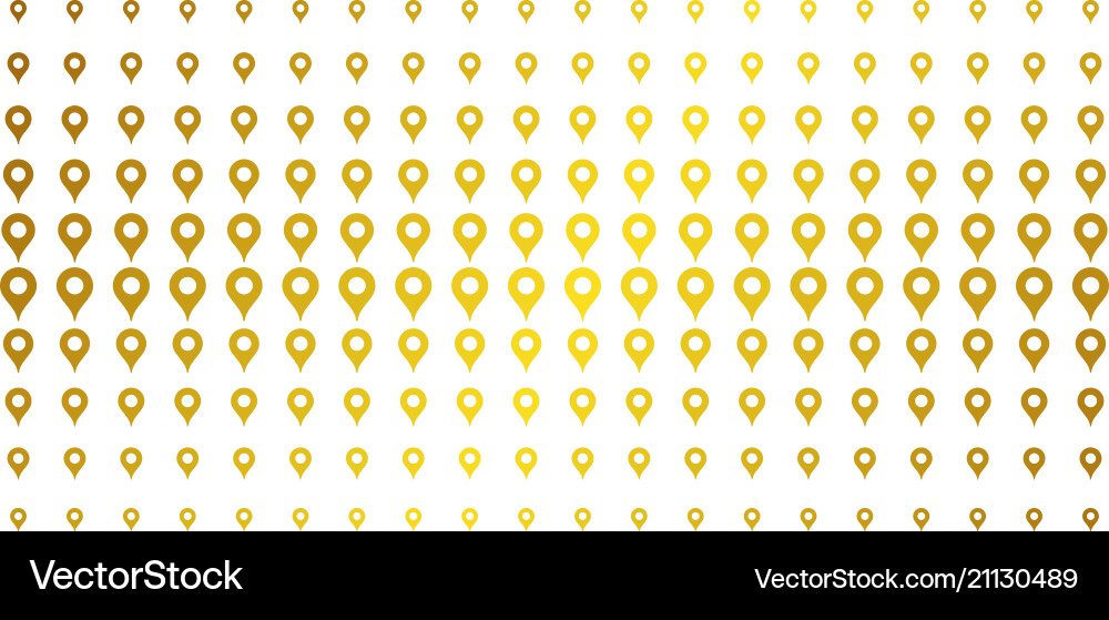 Map pointer gold halftone matrix Map pointer gold halftone matrix vector image