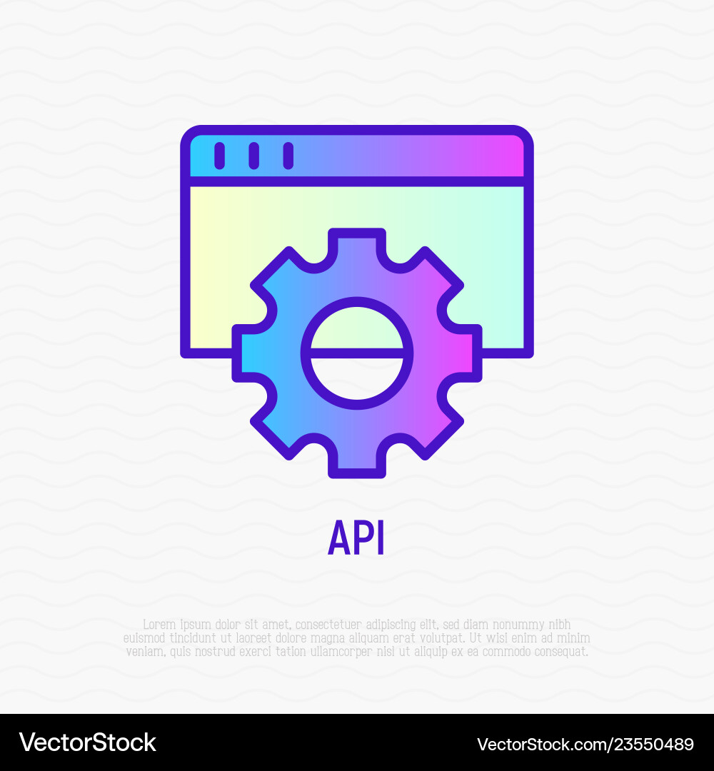 Modeling api thin line icon Vector Image