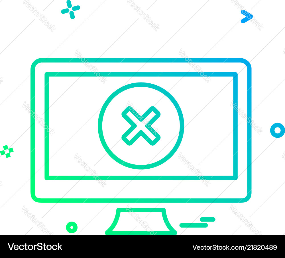 Modern Computer Icon Set vector image