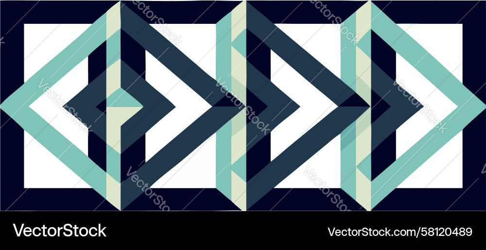 Overlapping Geometric Cubes Pattern Vector Image