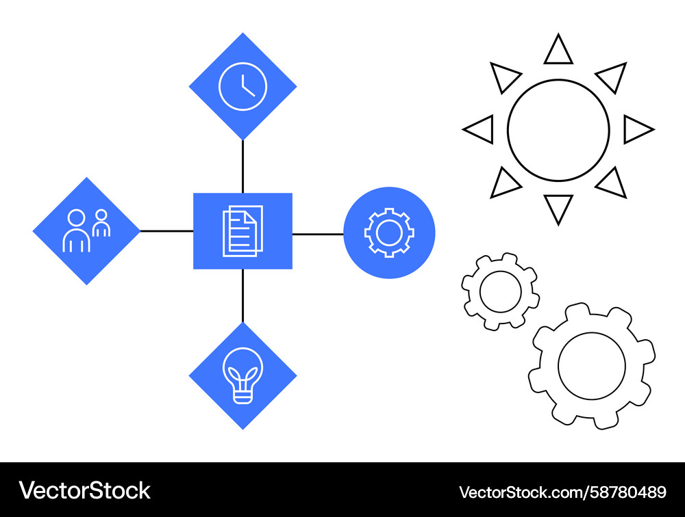 Process Optimization & Workflow Vector Image