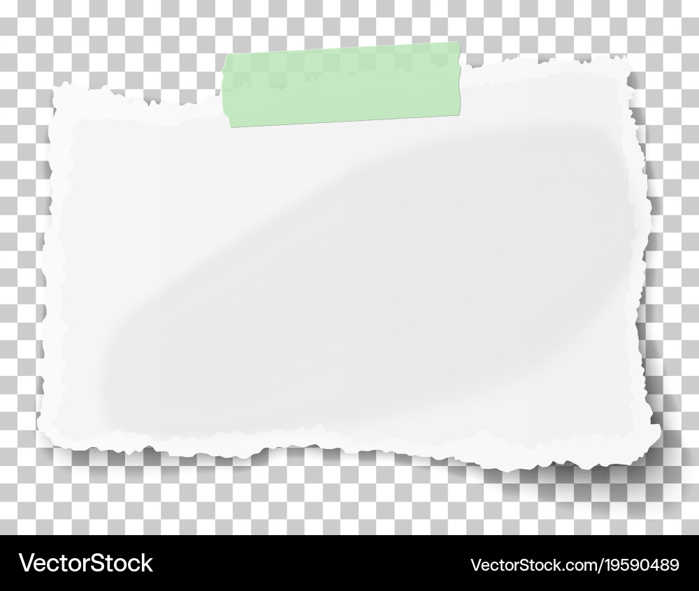 Rectangular square ragged paper fragment vector image