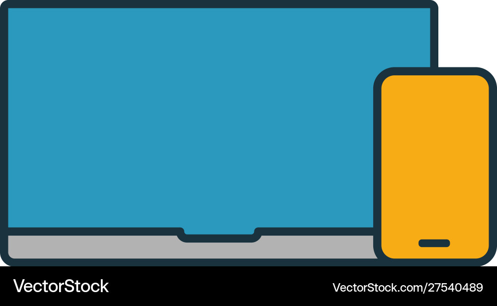 Responsive design icon set four elements Responsive design icon set four elements Vector Image