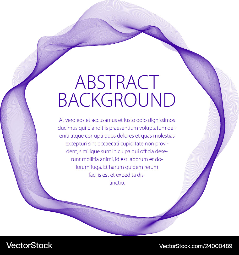 Round smooth linear frame of wavy lines abstract Round smooth linear frame of wavy lines abstract vector image