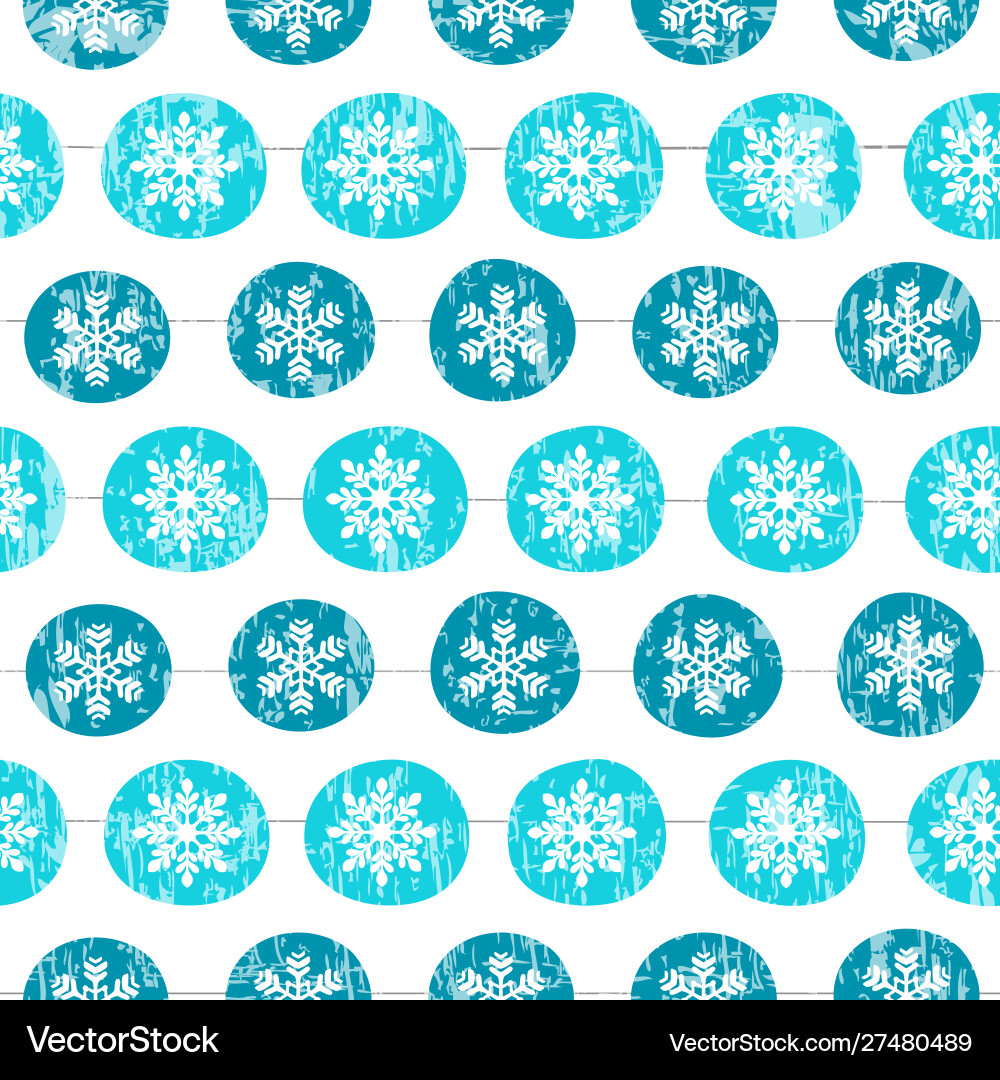 Snowflake seamless pattern Vector Image