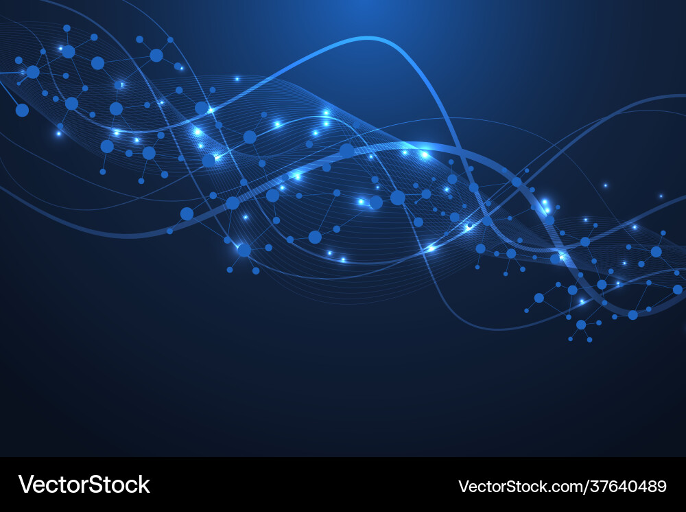 Strukturmolekül und Kommunikation dna Atom Strukturmolekül und Kommunikation dna Atom vektorbild
