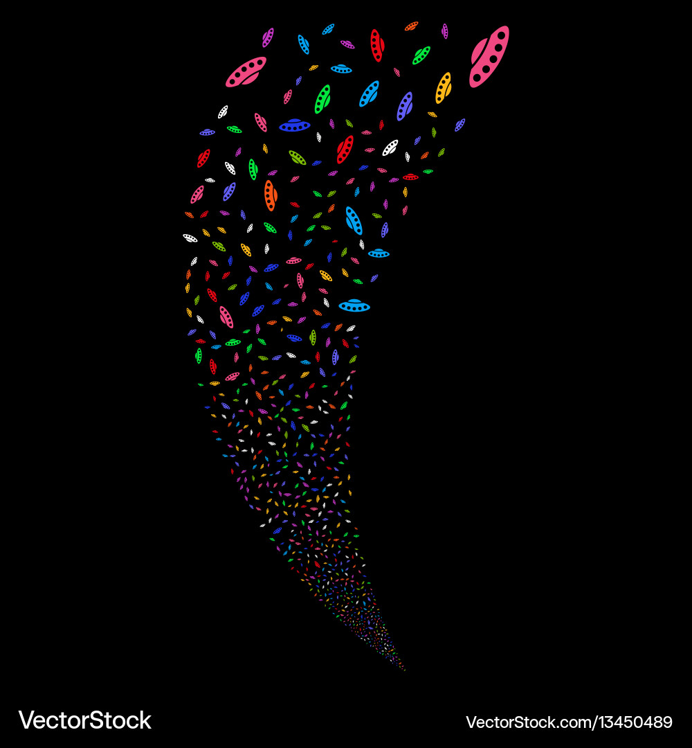 Ufo random stream Ufo random stream vector image