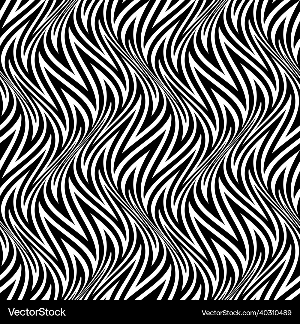 Wavy Zigzag Flame Pattern Vector Image