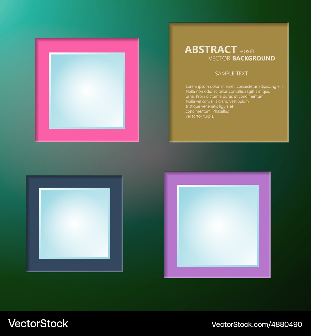 Abstract background of color boxes template vector image
