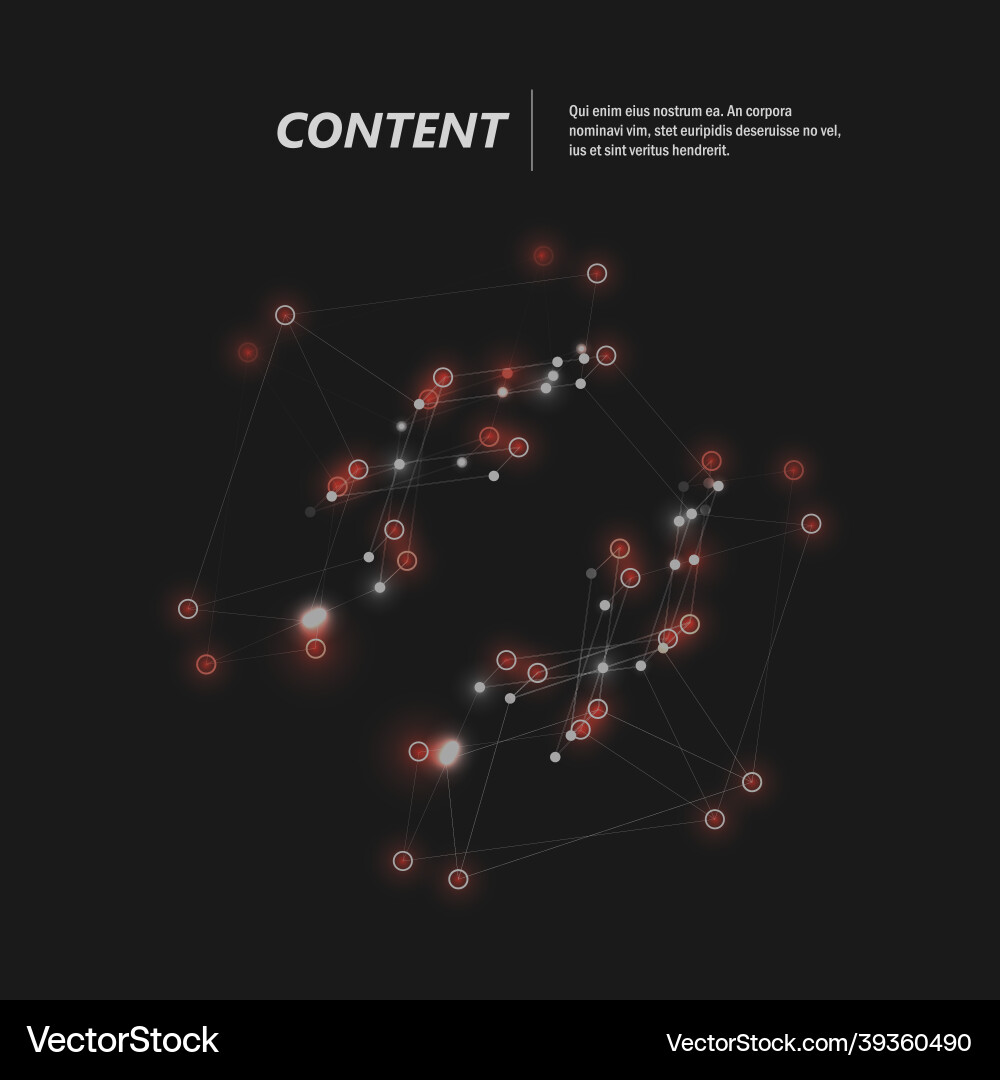 Abstract polygonal structure on dark background Vector Image