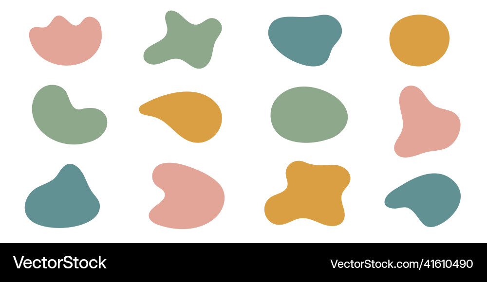 Blob shape organic in boho style Blob shape organic in boho style vector image