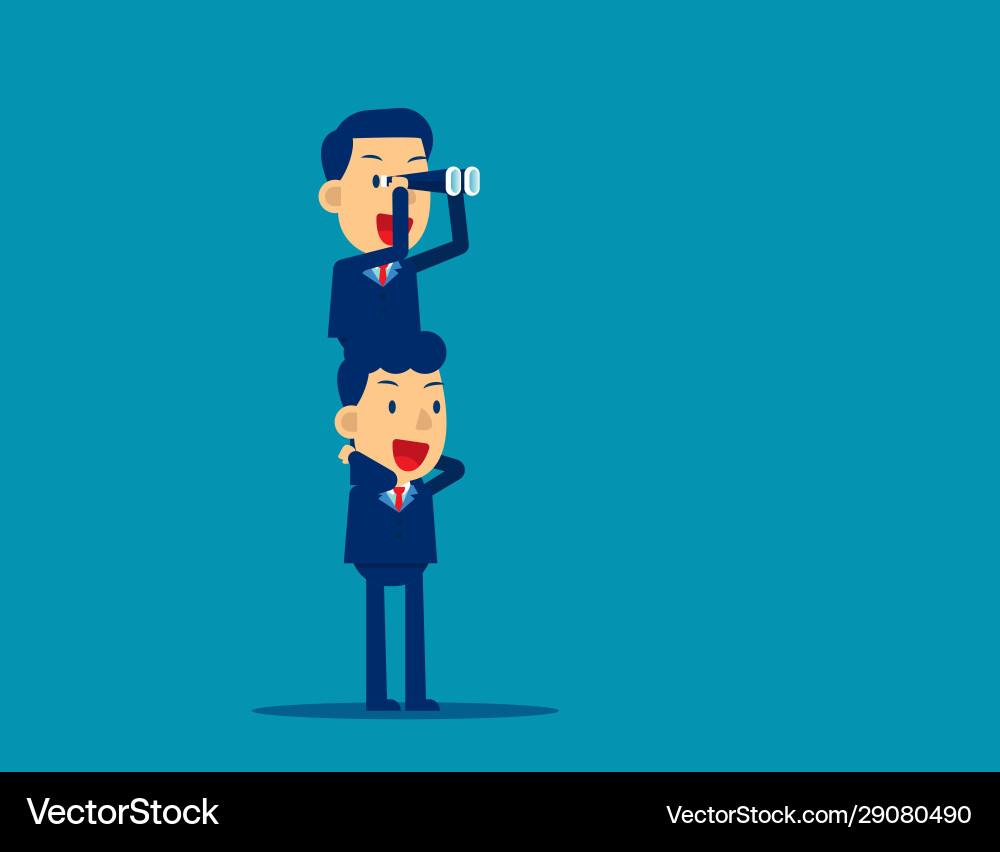 Business team supporting to success concept Business team supporting to success concept vector image