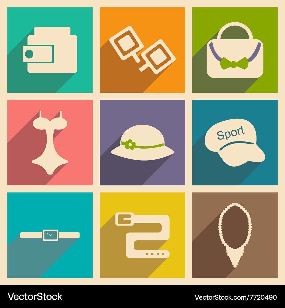 Flat with shadow concept and mobile application vector image