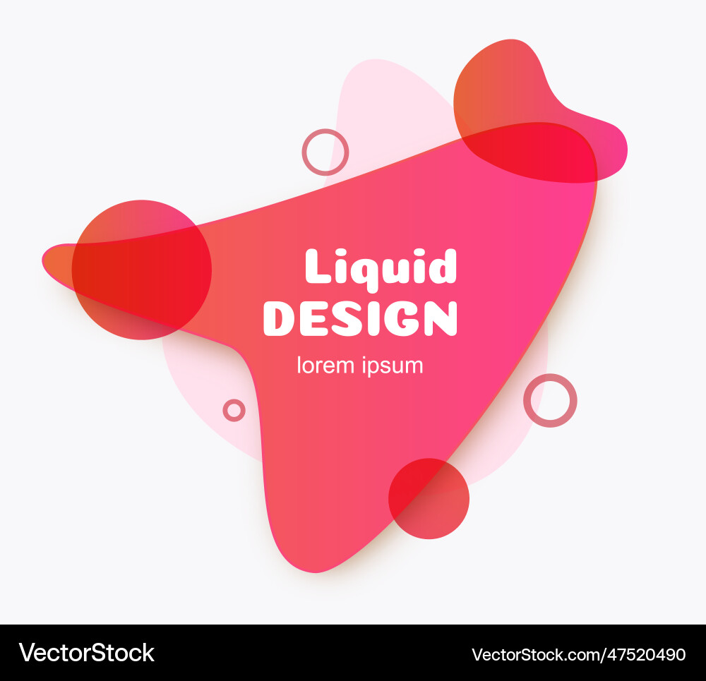 Minimal futuristic fluid dynamic shape red Minimal futuristic fluid dynamic shape red vector image