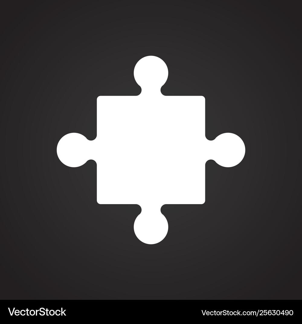 Puzzle icon on background for graphic and web Vector Image