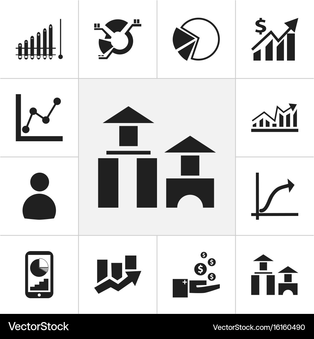 Set of 12 editable logical icons includes symbols vector image