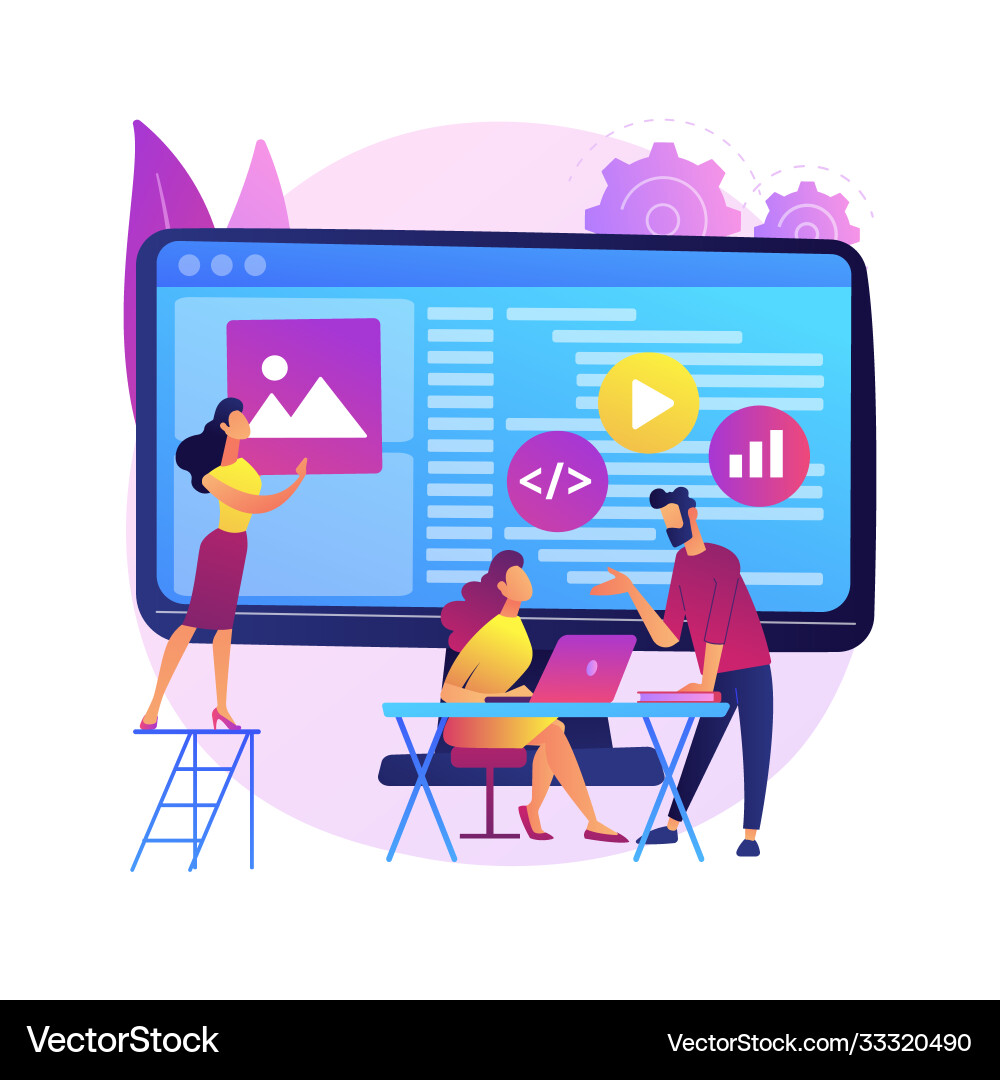 Software development team abstract concept Software development team abstract concept vector image