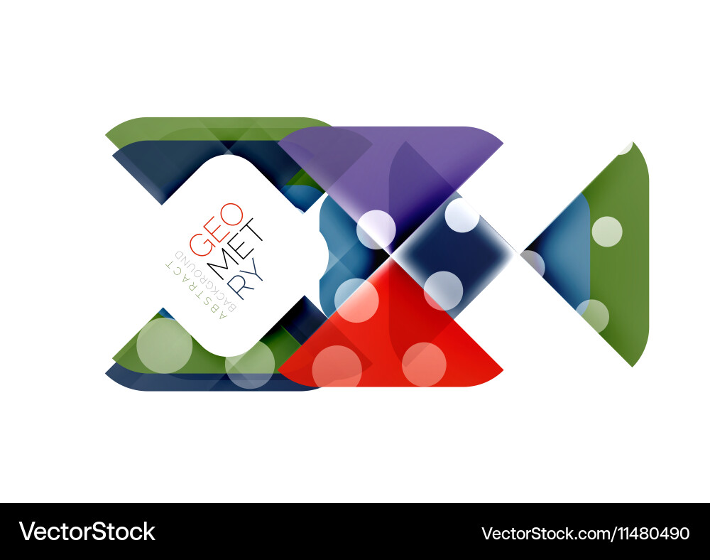 Square and triangle pattern background vector image