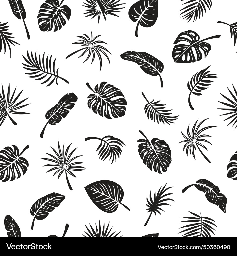 Tropical Leaf Pattern Vector Image
