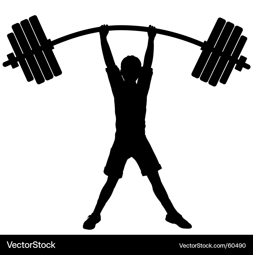 Weightlifter Silhouette Vector Image